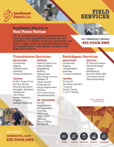 Field Services Capabilities Handout