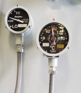 Liquid Level and Temperature Vacuum Gauge